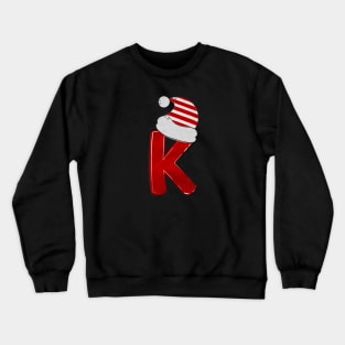 Letter K - Christmas Letter Crewneck Sweatshirt